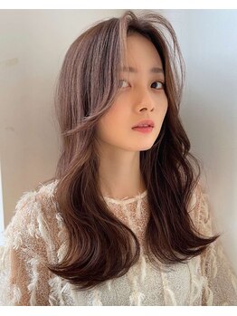 ミミヘアーガーデン(mimi hair garden)の写真/韓国スタイルに欠かせない顔周りカット。韓国スタイルカラーと合わせて今までで一番かわいい自分に出会える