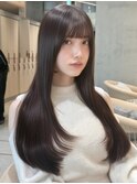 レイヤーカット/グレージュブラウン/韓国巻き/顔周りカット