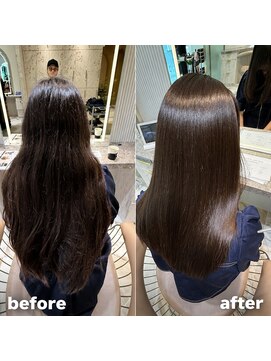 アース 渋谷店(HAIR&MAKE EARTH) 縮毛矯正で叶える圧倒的艶ロング