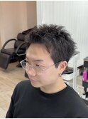 骨格に合わせるくせ毛スパイキーショート[池袋/メンズサロン]