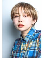 テトヘアー(teto hair) マッシュショート、ブロンド、マニッシュショート