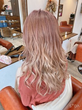 ヴェルム ヘア デザイン(Velum.HAIR DESIGN) ピンクベージュグラデーション