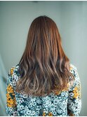 ココアブラウン♪前髪♪フリンジウェーブ