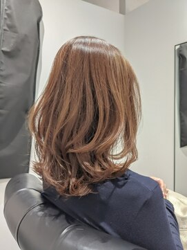 ジエクト 本店(The Ect) エアリーミディ×ミルクティーブラウン×ミストバング