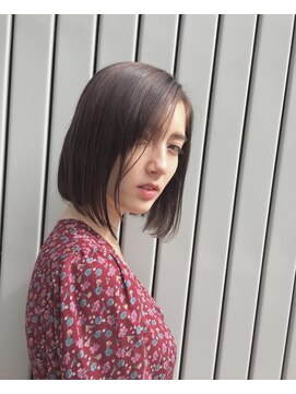 ラノバイヘアー(Lano by HAIR) ２０代３０代４０代５０代小顔ミディアムボブアッシュベージュ