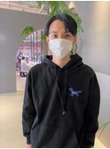 センターパートスタイル