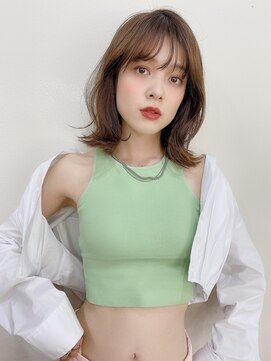 アリスバイアフロート 自由が丘(ALICe by AFLOAT) 韓国大人くびれヘアレイヤーミディ