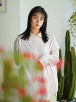 ハク(HaKU) シアーバング切りっぱなしぷつっとストレート
