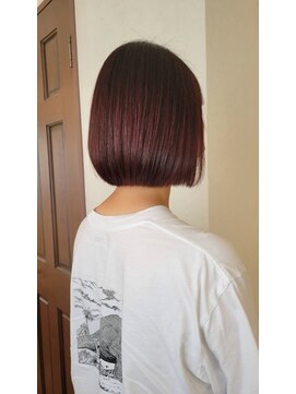 ベルコフレ 玉造店(Belle Coffret) 【BelleCoffret】ミニボブぷつっとボブチェリーピンク赤系カラー