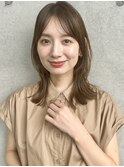 ふんわりミディアム×小顔前髪レイヤーカット×ツヤ髪スタイルd