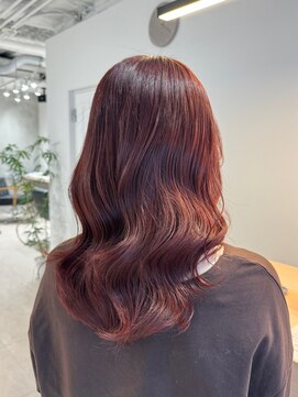 アメリ(ameri) 【ameri satomi】ブリーチなし♪ボルドーピンク