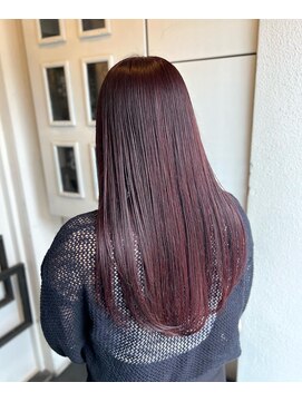 ラクレ(d.la cle) 艶感ディープルビーとロングストレート【ラクレ/西大分】