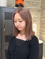 ヲタク(wotaku.)&nbsp;ベージュカラーくすみカラーミルクティーブラウン外はねボブ