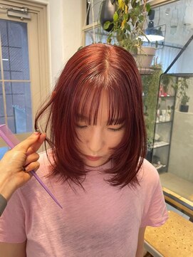 ロマリア(Lomalia) 【Lomalia表参道】ケアブリーチ/オレンジ/レイヤー/イメチェン