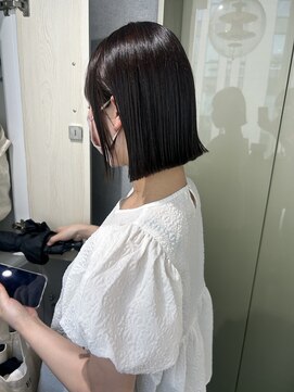 リラス 博多(rilas) イメチェン　外はねボブ　ワイドバング　透明感カラー