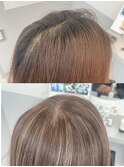 【脱白髪染めハイライト】×白髪が気にならなくなるグレージュ