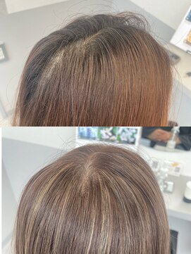 トッカ 茨木(tocca) 【脱白髪染めハイライト】×白髪が気にならなくなるグレージュ