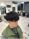 波巻きツイストスパイラルパーマ/フェザーパーマ/眉毛/メンズ