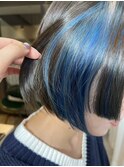 ブルー×インナーカラー♪