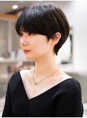 マッシュショート ダークアッシュ 似合わせカット