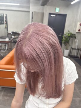 ニコ トウキョウ 渋谷(nico TOKYO) ミルクティーピンクダブルカラーピンクハイトーン韓国レイヤー