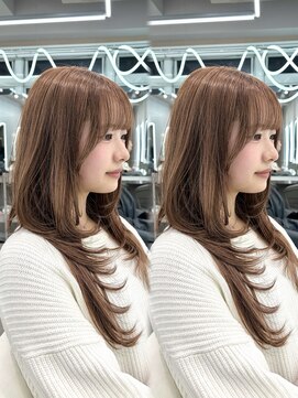 グローアイヴィ 大宮(GLROW IVY) ハッシュカットベージュカラーブリーチなしダブルカラー