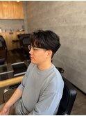 くせ毛活かしたフェザーパーマ風スタイル/高田馬場/新宿/代々木