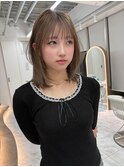 縮毛矯正/ワンホンレイヤー/ミルクティーブランド/ダークブルー