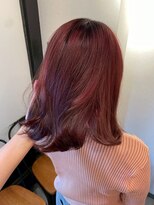 エイム ヘア リンク 長津田店(eim hair rink)&nbsp;[ブリーチなし]チェリーブラウン/抜け感ヘア【長津田/髪質改善】