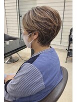 リセンテ 井上アイシティ21 山形村店&nbsp;ショート×白髪ぼかしハイライト×髪質改善トリートメント