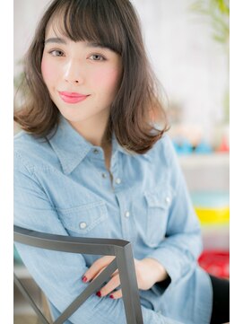 ミック 日暮里店(miq) 外ハネガーリーミディ【miq 日暮里】