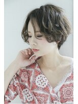 アン 溝の口(un) 大人かわいいショートボブ【イルミナカラー】カーキグレージュ