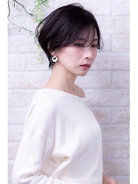 ヘアーアートシフォン 川口東口店(hair art chiffon) ダークアッシュorピンクベージュのボブルフクールショート