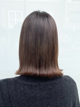 アッシュ 新杉田店(Ash) 縮毛矯正 髪質改善 ベージュカラー きりっぱなしボブ