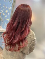 レヴェリーヘア 倉敷店(Reverie hair) #エクステ#プルエクステ#ピンク#レッド