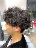 guest snap ミディアムマッシュ×ニュアンスカーリーパーマ