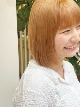 アミー 駒澤(Ammy komazawa) ボブ/オレンジ/ダブルカラー