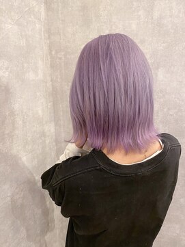 トリエ 川越(torie) ペールラベンダー×ダブルカラー×ボブ