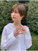 大人かわいい前髪セシルカットココアブラウンフリンジウェーブす