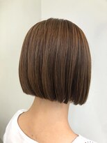 ソワ 錦糸町(soi) Aラインボブ_ハイトーンカラー_前髪パーマ_ぱっつん前髪