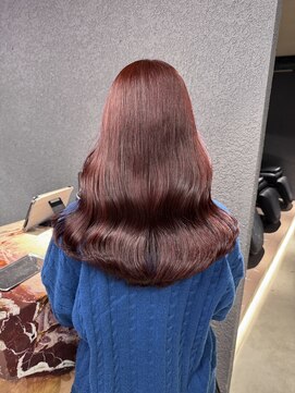 ペレ 栄店(PELE) デザインカラー/レイヤーカット/ウェットヘア/オリーブベージュ