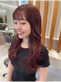 ピンクブラウン 艶髪 髪質改善 韓国風 顔まわり 顔周り