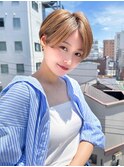 ショート ボブ インナーカラー 韓国風41108