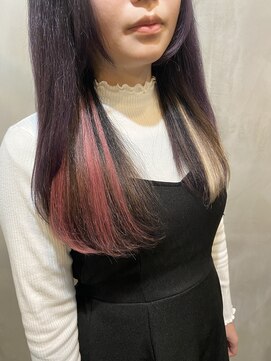 ルフレ 新宿歌舞伎町店(Reflet) インナーカラー/ピンク/ベージュ/プルエクステ