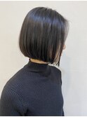 【morio成増/一戸】黒髪ツヤナチュラルボブ前髪なし