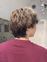 ナループロアツム(Nalu pu loa Tsum)&nbsp;メンズパーマ/ショートウルフ/デザインカラーパーマ/ハイトーン