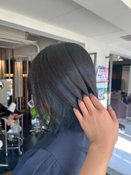 サラジュ 西宮北口店(SARAJU) #インナーカラー #ブルーブラック #イルミナカラー