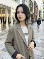 グルス(GruS) #外ハネボブ #裾カラー #ダークグレージュ