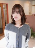大人ガーリー×ミディアムレイヤーカット×ロングボブ1