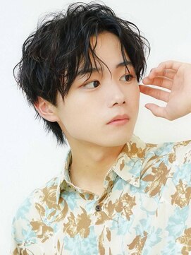 MEN'S HAIR BLEACHi 岐阜柳津店【メンズ ヘア ブリーチ】【4月29日オープン（予定）】 【BLEACHi】ラフバングセンターパート